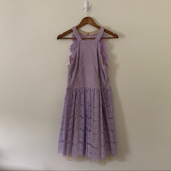 Francesca’s Lavender Lace Dress Size M - Picture 1 of 4